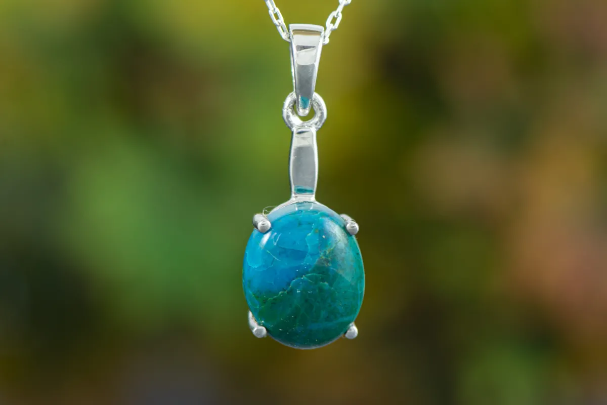 Висулка с Хризокола 12х10мм