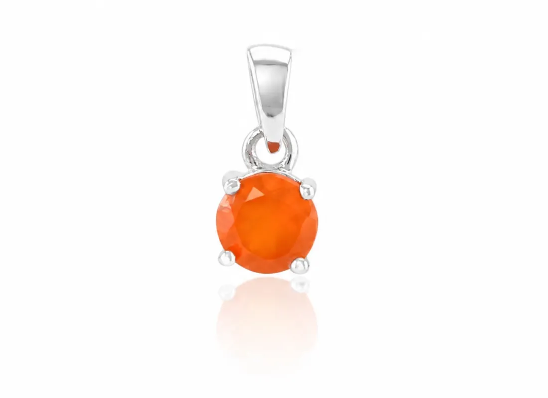Сребърна висулка с натурален карнеол